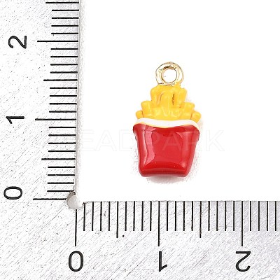 Fries Alloy Enamel Charms ENAM-P264-01D-G-1
