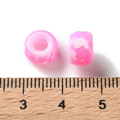 Spray Painted ABS Plastic European Beads KY-G033-01A-03-1
