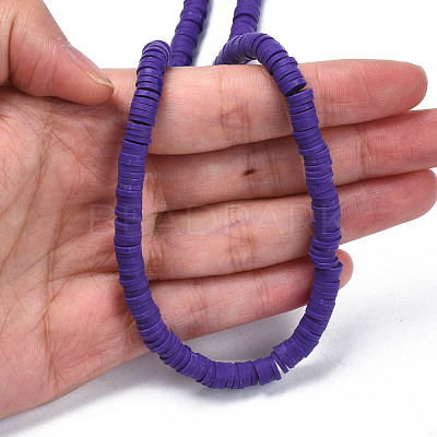 Handmade Polymer Clay Beads Strands CLAY-R089-6mm-011-1