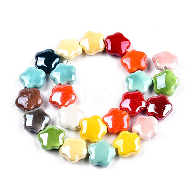 Handmade Porcelain Bead Strands X-PORC-N007-20-B01-1