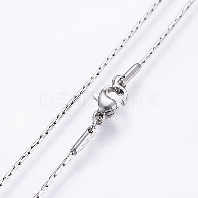 Non-Tarnish 304 Stainless Steel Boston Link Chain Necklaces NJEW-O102-25P-1