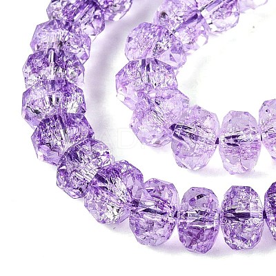 Crackle Transparent Glass Beads Strands GLAA-N068-03A-11-1