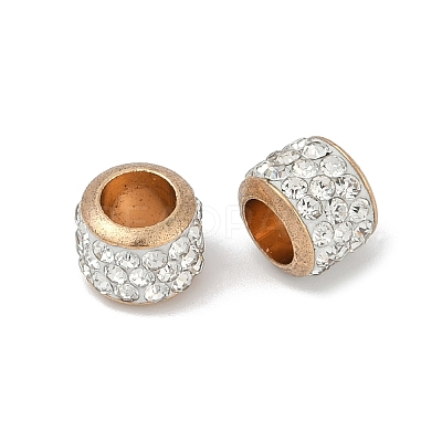Alloy Rhinestone Clay Pave Beads ALRI-D300-01G-01-1