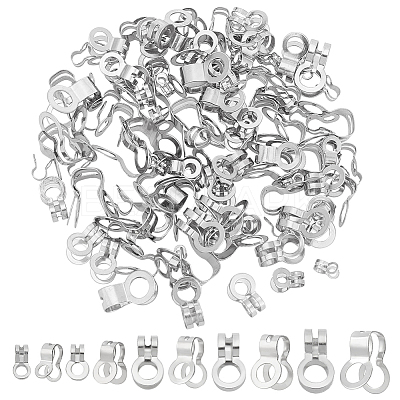 150Pcs 5 Style 304 Stainless Steel Ball Chain Connectors STAS-NB0001-73-1