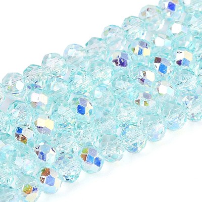 Transparent Glass Beads Strands EGLA-N016-6mm-M-1