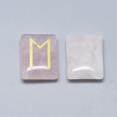 Natural Rose Quartz Cabochons G-T122-26D-1