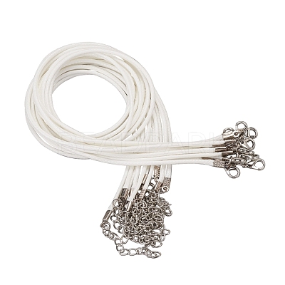 Waxed Cord Necklace Making X-NCOR-T001-82-1