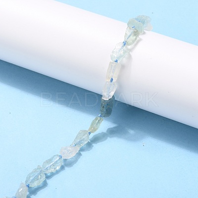 Rough Raw Natural Aquamarine Beads Strands G-G010-17-1