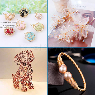 Round Copper Beading Wire for Jewelry Making YS-TAC0004-0.4mm-06-1