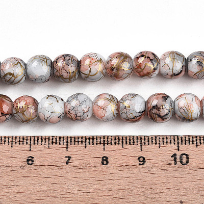 Baking Paint Glass Beads X1-DGLA-N003-8mm-B05-1