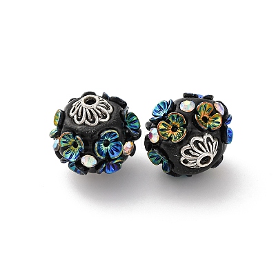 Handmade Resin Indonesia Round Beads IPDL-P005-24AS-02-1