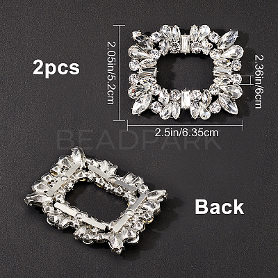 2Pcs Alloy Shoe Buckle Clips FIND-GF0002-79-1