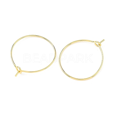 SHEGRACE Brass Hoop Earring Findings XGRPCH295-217G-1
