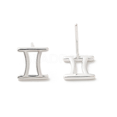 925 Sterling Silver Stud Earrings EJEW-K303-01S-03-1