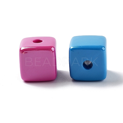 Opaque Acrylic Beads OACR-Z017-07B-1