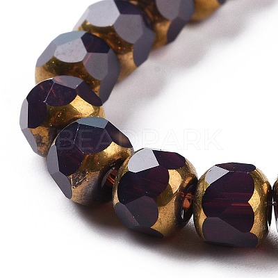 Electroplate Opaque Glass Beads Strands GLAA-P003-A01-1