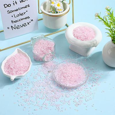 500G Natural Rose Quartz Chip Beads G-SP0001-06-1