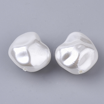 ABS Plastic Imitation Pearl Beads X-OACR-T022-02A-1