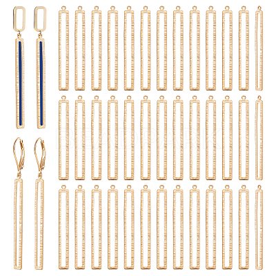 40Pcs Brass Big Pendants KK-WR0001-89-1