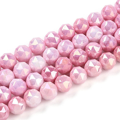 Electroplate Glass Beads Strands X-GLAA-N010-8mm-09-1