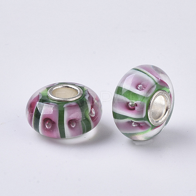 Handmade Lampwork European Beads LAMP-S193-007-1