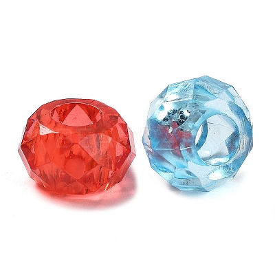 Transparent Acrylic European Beads KY-T025-04-E-1