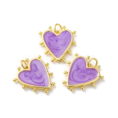 Rack Plating Brass Enamel Pendants KK-D074-03G-05-1