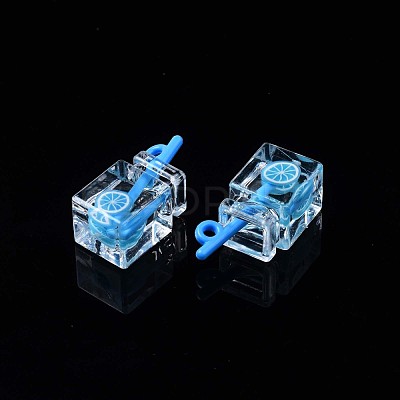 Imitation Drink Resin Pendants CRES-S359-32C-1