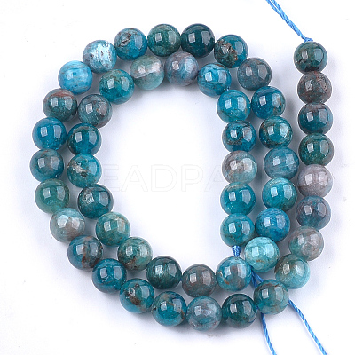 Natural Apatite Beads Strands G-F591-01-1