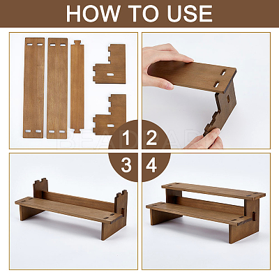 2-Tier Wood Model Toy Display Riser ODIS-WH0329-68C-1