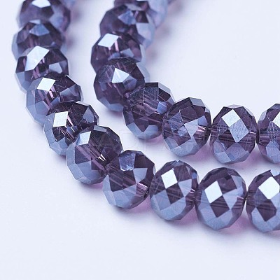 Electroplate Glass Beads Strands EGLA-A034-T4mm-A16-1