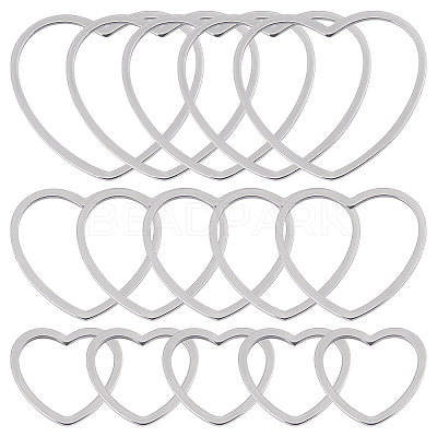 60Pcs 3 Style 304 Stainless Steel Linking Ring STAS-SC0004-19-1