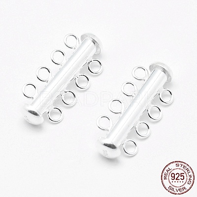 Sterling Silver Slide Lock Clasps STER-K035-03-1