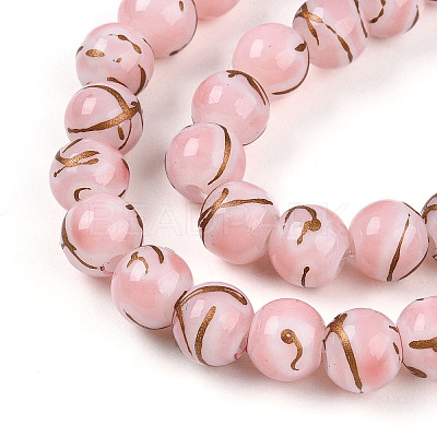 Baking Paint Glass Beads X1-DGLA-N010-8mm-01-1