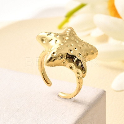Brass Cuff Rings for Women RJEW-Q008-07C-G-1