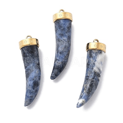 Natural Sodalite Horn Pendants STAS-R130-03G-01-1