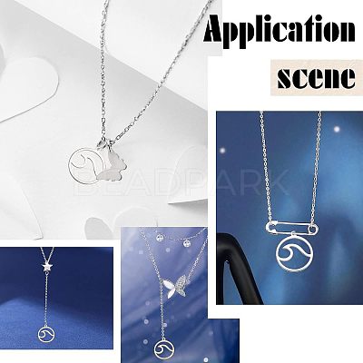 40Pcs 2 Colors Stainless Steel Pendants STAS-UN0028-48-1