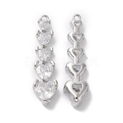 Brass with Clear Glass Pendants KK-G465-35P-1