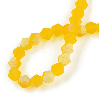 Imitate Austrian Crystal Bicone Frosted Glass Beads Strands EGLA-A039-T2mm-MB22-1