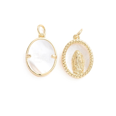 Religion Brass Pendants ZIRC-E164-38G-1