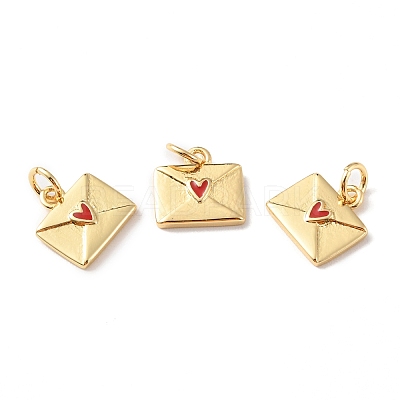 Rack Plating Brass Charms with Jump Ring X-KK-F852-23G-1