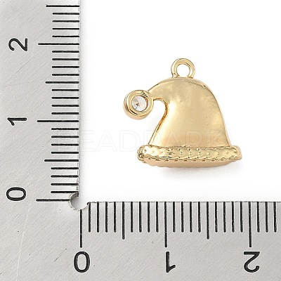 Brass Micro Pave Cubic Zirconia Charms KK-H521-02B-G-1