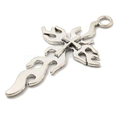 Tibetan Style Alloy Big Pendants TIBE-L013-02AS-01-1