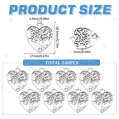 100Pcs Alloy Pendants FIND-SC0008-29-1