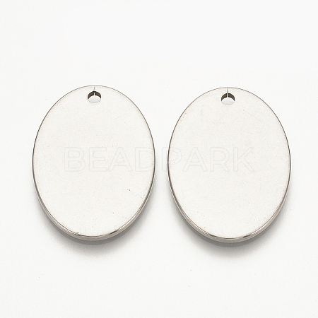 Tarnish Resistant 201 Stainless Steel Stamping Blank Tag Pendants LS-STAS-S076-05-1