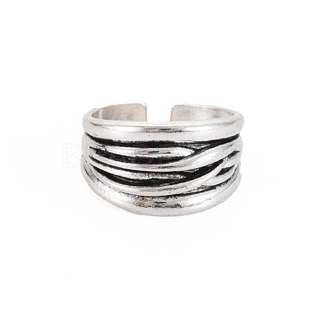 Wide Band Open Cuff Ring RJEW-S038-223-1