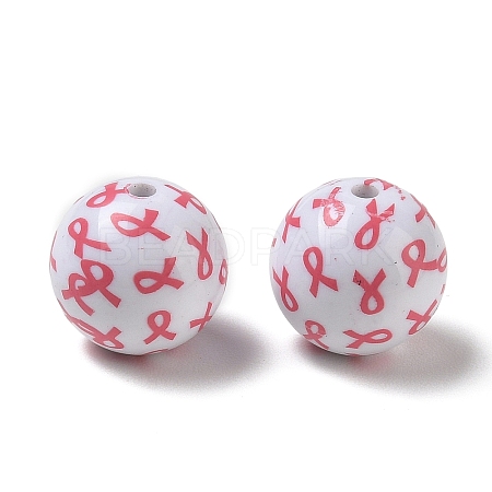 Printed Opaque Acrylic Beads AC-CBA6329-02A-02-1