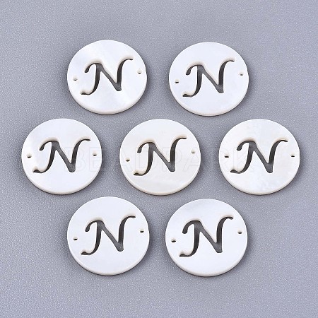 Natural Freshwater Shell Links Connectors SHEL-S276-120N-1
