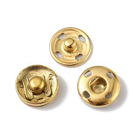 Ion Plating(IP) 202 Stainless Steel Snap Buttons BUTT-I017-01B-G-1