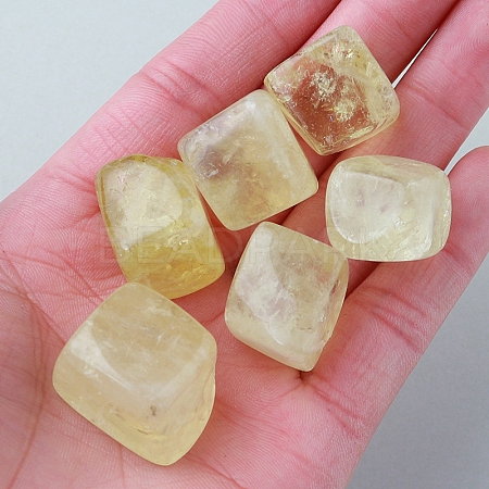 100g Cube Natural Citrine Beads PW-WG54827-02-1